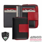 Riccardo Ferducci 026490 080 Riccardo Ferducci női bőr pénztárca fekete-piros - amigotaska