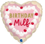  18 inch-es Birthday Milf Szülinapi Szív Fólia Lufi