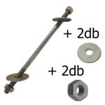 Gelavi Fogópár csavar, NATÚR M12x300 anyával alátéttel (CSAVARDFOGOP003)