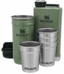 STANLEY Set 4 pahare shot cu pahar pentru transport cu inchidere, si Butelca Stanley, Hammertone Green ST10-01883-034