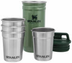 STANLEY Set 4 pahare shot cu pahar pentru transport cu inchidere, Stanley, Hammertone Green ST10-01705-039