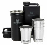 STANLEY Set 4 pahare shot cu pahar pentru transport cu inchidere, si Butelca Stanley, Matte Black Pebble ST10-01883-035