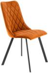Halmar Scaun tapitat Singapore, stil modern, catifea eleganta, cadru otel, 44x58x85x47 cm, maro