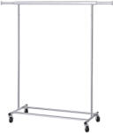 Jurhan Suport pentru haine INEZ cu roți, max. 90kg, 83, 5x45x160cm, argintiu