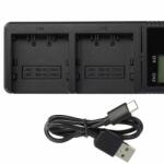 VHBW Incarcator baterie JVC BN-VC296G / BN-VC298G / BN-VC264G, dvojni, USB-C (BW889000736)
