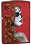 Zippo Brichetă Zippo 28830 Day of Dead Girl Rose Candy Apple Red (28830) Bricheta