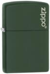 Zippo Brichetă Zippo 221ZL Green Matte with Zippo Logo (221ZL) Bricheta