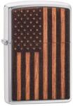 Zippo Brichetă Zippo 29966 Woodchuck USA, Mahogany Emblem-American Flag (29966) Bricheta