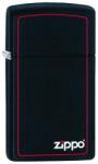 Zippo Brichetă Zippo 1618ZB Slim Black Matte with Red Border (1618ZB) Bricheta