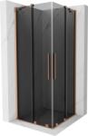 Mexen Velar Cabină de duș dublă cu uși glisante 80 x 80 cm, grafit, cupru periat - 871-080-080-42-65 (871-080-080-42-65)