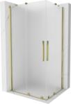 Mexen Velar Duo cabină de duș glisantă 90 x 80 cm, înghețat, aurie - 871-090-080-32-50 (871-090-080-32-50)