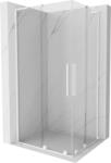 Mexen Velar L Duo cabină de duș glisantă 90 x 80 cm, transparentă, albă - 871-090-080-02-03-20 (871-090-080-02-03-20)