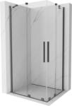 Mexen Velar Duo cabină de duș glisantă 90 x 80 cm, transparentă, gun metal - 871-090-080-02-95 (871-090-080-02-95)