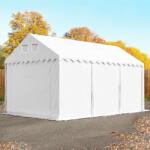 TOOLPORT Ipari sátor, 3x6m, PVC ponyva, fehér, padlókerettel, statikai megerősítéssel (föld alap) Raktár sátor - (57660)