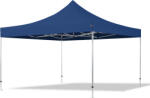 TOOLPORT Összecsukható pavilon, Aluminium, 4x4m, oldalpanelek nélkül, sötétkék Pavilon sátor, Piaci sátor, Pop up sátor - (600178)