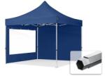 TOOLPORT Összecsukható pavilon, Aluminium, 3x3m, 2 oldalpanellel együtt, sötétkék Pavilon sátor, Piaci sátor, Pop up sátor - (600159)