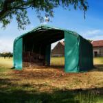 TOOLPORT Takarmánytároló sátor, 6x6m, PVC ponyva, sötét zöld, rögzítés kemény talajhoz Takarmánytároló sátor, Mobil istálló, Szénatároló sátor - (6678177)