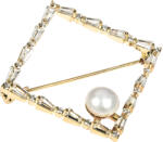 JwL Luxury Pearls Csillogó aranyozott bross igazgyönggyel JL0520