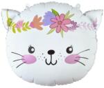 Godan Cica virágkoszorúval fólia lufi - 44 x 35 cm (BF-HKOT) - jateknet