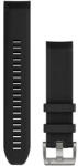 Garmin Curea Garmin QuickFit 22mm, silicon, negru, cataramă argintie (Fenix 7/6/5, Epix 2, MARQ)