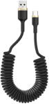 ColorWay Kabel Usb Type-c (spiral) 2.4a 1m, Black (cw-cbuc051-bk)