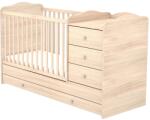 Hubners Patut copii transformabil din lemn cu 4 sertare Hubners Eva Kombi 120x60 cm natur (PTH4SEKNA) - bebebliss