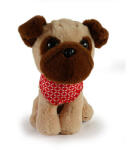 MAC TOYS Câine de pluș, 21 cm, bej (M550523)