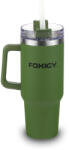 FOXIGY Autós thermo bögre szívószállal 1200 ml Army green