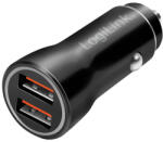 LogiLink USB autós töltő, 2x USB-A, 10, 5 W, fekete (PA0285) (PA0285)
