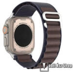 DUX DUCIS GS okosóra Alpesi szíj - SÖTÉTSZÜRKE - 255mm hosszú, egybe­szőtt szövet­, Z kapocs, légáteresztő, állítható - APPLE Watch Series 1/2/3 42mm / 4/5/6/SE 44mm / 7/8/9 45mm / Ultra / Ultra 2 49mm