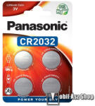 Panasonic gombelem - 4db / csomag, CR2032EL/4BP, 3V, lítium - CR2032/4BP-PR (CR2032_4BP_PR)