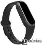 Okosóra szíj - FEKETE - szilikon - Xiaomi Mi Band 5 / Mi Band 6 / Mi Band 7 / Amazfit Band 5