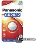 Panasonic gombelem - 1db / csomag, CR2032, 3V, lítium - CR2032-1B-PAN / CR-2032EL/1B (CR2032-1B-PAN_CR-2032EL_1B)
