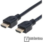  HDMI-HDMI kábel 5m-es vezetékkel - aranyozott csatlakozók - FEKETE