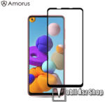Amorus SAMSUNG Galaxy A21s, Galaxy A21, AMORUS üvegfólia, Full glue, Full cover, 0, 33mm, 9H, Fekete