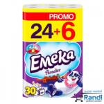  Тоалетна хартия Емека Paradise 3пл. 24+6 бр