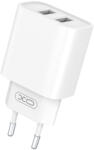  Töltő: XO - 2xUSB portos fehér hálózati töltőfej 10W + USB / Type-C (USB-C) kábel (1m) - graffistore