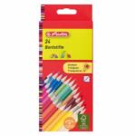Herlitz Creioane colorate triunghiulare 24 culori/set Herlitz (HZ10412039)