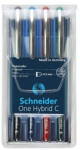 Schneider Rollertoll készlet, 0, 3 mm, SCHNEIDER "One Hybrid C", 4 szín (183194) - bestoffice