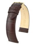 Hirsch Duke Sötétbarna óraszíj - 14mm / L -120/80mm