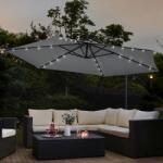 Juskys LED napernyő Brazília 300 cm - sötétszürke (25464)