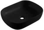 Diplon Chiuveta Baie, Lavoar Portelan WB7207, Dimensiune 50cm X 40cm, Negru Mat (WB7207 MB)