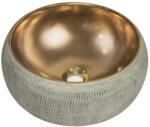Diplon Lavoar pe blat WB6332 R41cm, Material Portelan, Culoare Bronz, Forma Rotunda, Design Modern (WB6332)