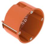 F-Tronic Gipszkarton szerelvénydoboz mély 1-es kerek 68mm-átmérő narancs műanyag csavarral E117