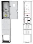 Csatári Plast 1/3F mérőszekrény 1xM63.80A földkábeles álló 1-szintes 1-mérőhely 1M PVT-K-L-Fm-40