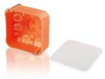 F-Tronic Gipszkarton kötődoboz 1-es négyzetes 107mmx 107mmx narancs műanyag csavarral E116