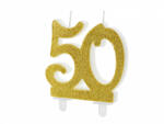 PartyDeco Tortagyertya - Arany 50