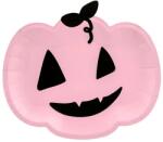 PartyDeco Papírtányérok - Rózsaszín sütőtök 25 x 22 cm 6 db