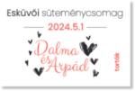 Personal Matrica esküvői süteményes dobozokra - Szív Válasszon mennyiséget: 41 db és több