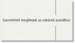 Personal Meghívó az esküvői asztalhoz - Simple Válasszon mennyiséget: 11 db - 30 db